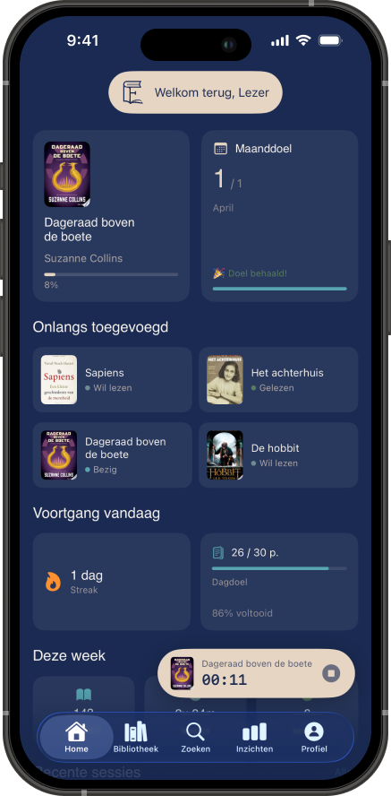 Fabulix leestracker - leestimer voor sessies bijhouden Fabulix leestracker - leestimer voor sessies bijhouden
